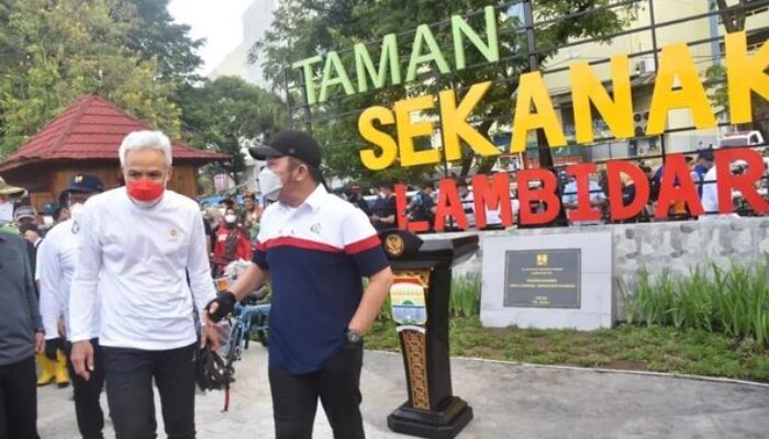 Herman Deru Ajak Ganjar Kunjungi Taman Sekanak Lambidaro Palembang